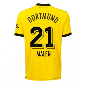 Borussia Dortmund Donyell Malen #21 Hjemmebanetrøje 2023-24 Kort ærmer